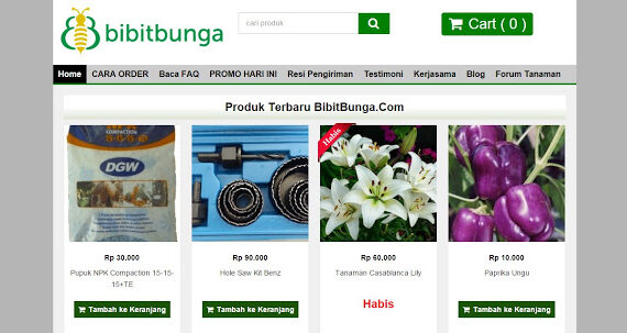 Bibitbunga.com, Pusat Penyedia Benih Tanaman Dan Perkakas Berkebun Terpercaya